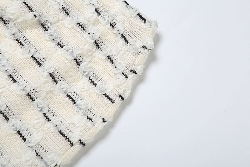 Destination Chic Cutout Knit Maxi Dress Set - Strapless & Striped