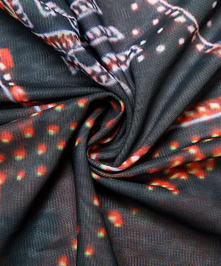 Parisian Nights Eiffel Tower Mesh Mini Dress - Bodycon Club & Autumn Party Wear