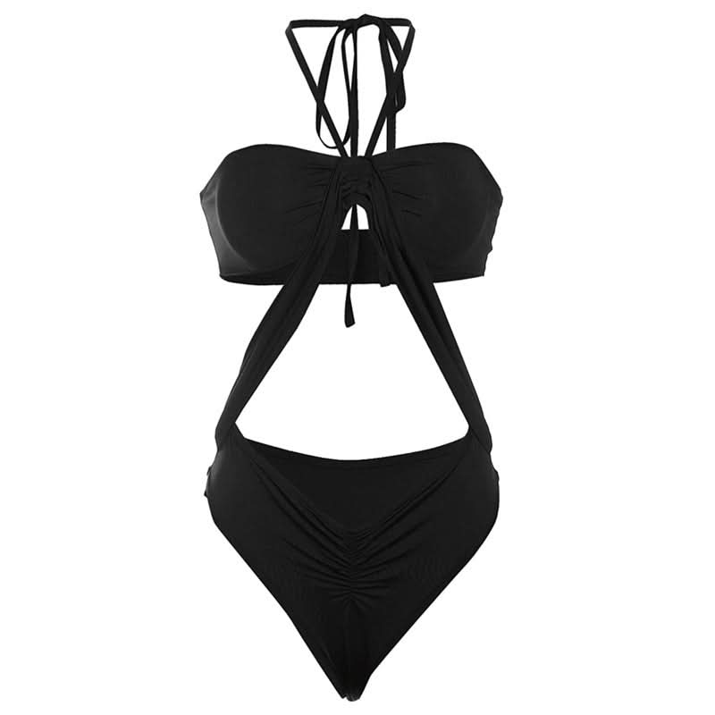Chic Cutout Halter Monokini Swimsuit - Your Essential Tropical Escape Wear