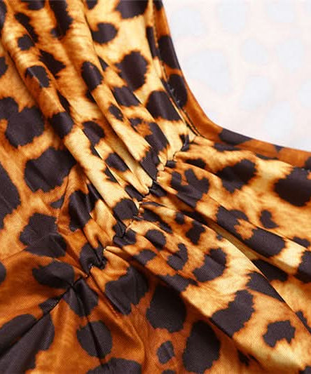 Fierce & Flattering: Leopard Print Halter Cropped Jumpsuit – Your Go-To for Fall Parties & Beyond