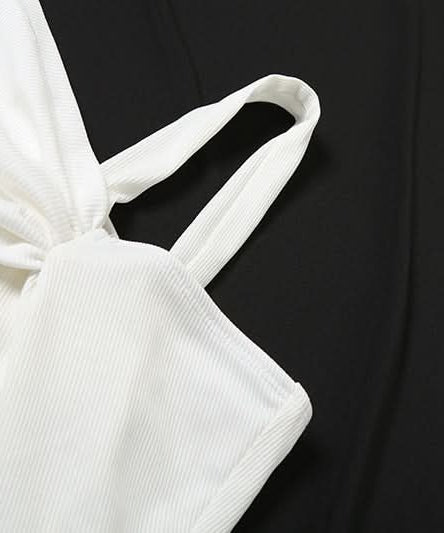 Effortless Fall Elegance: Ivory Ribbed One-Shoulder Maxi Skirt Set for Holiday Glam