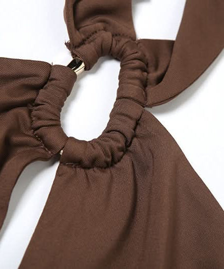 Chic Sheer Halter Maxi Skirt Set - Effortless Tropical Getaway & Resort Wear