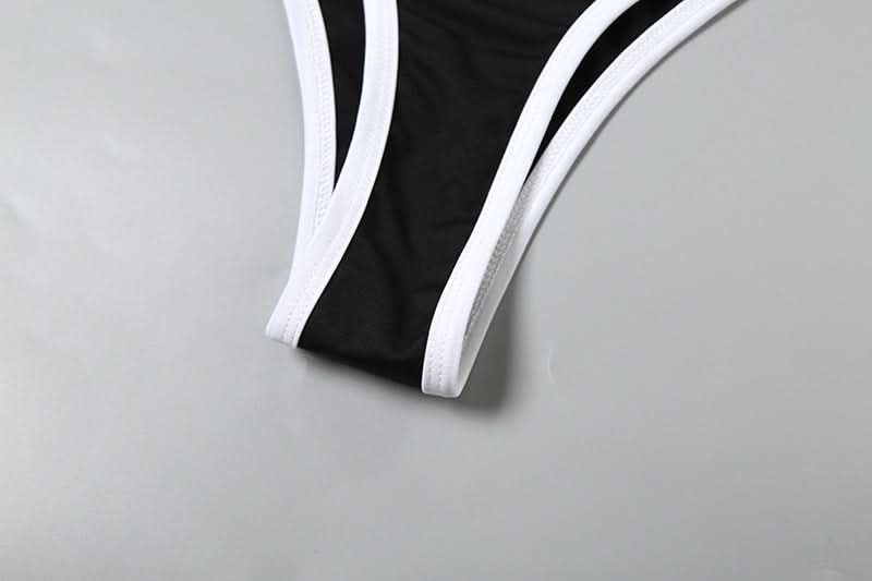 Chic Black & White Cutout Halter Bikini Set | Your Perfect Resort Wear for Fall & Winter Escapes