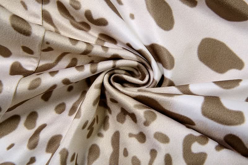 Sultry Leopard Halter Mini Dress - Ruffled V-Neck for Fierce Fall Nights Out