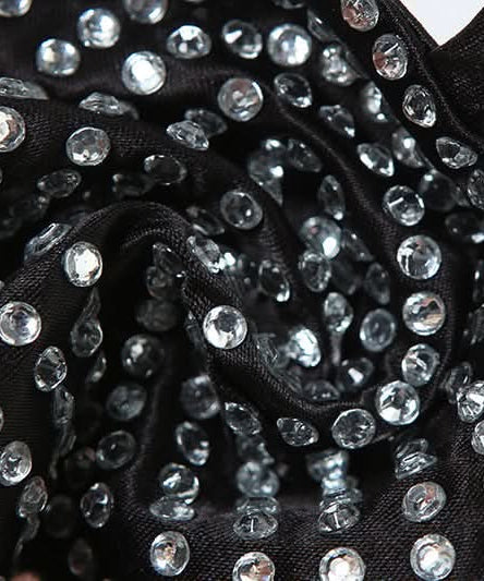 Glamorous Rhinestone Heart Halter Crop Top – Sparkle & Shine This Halloween & Holiday Season!