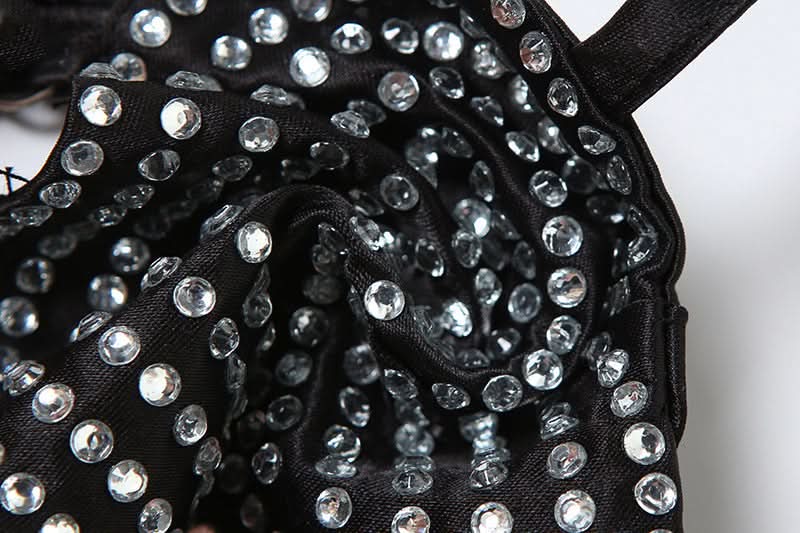 Glamorous Rhinestone Heart Halter Crop Top – Sparkle & Shine This Halloween & Holiday Season!