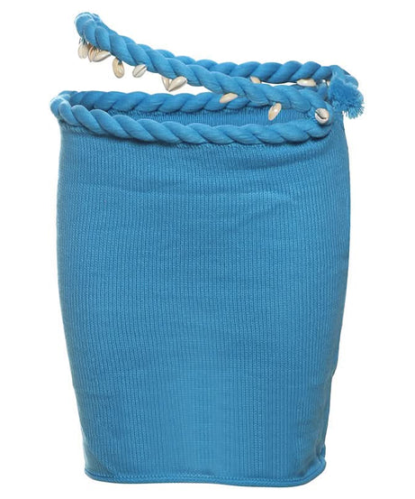 Coastal Chic Knitted Mini Skirt with Seashell & Rope Waist - Your Fall Getaway Essential