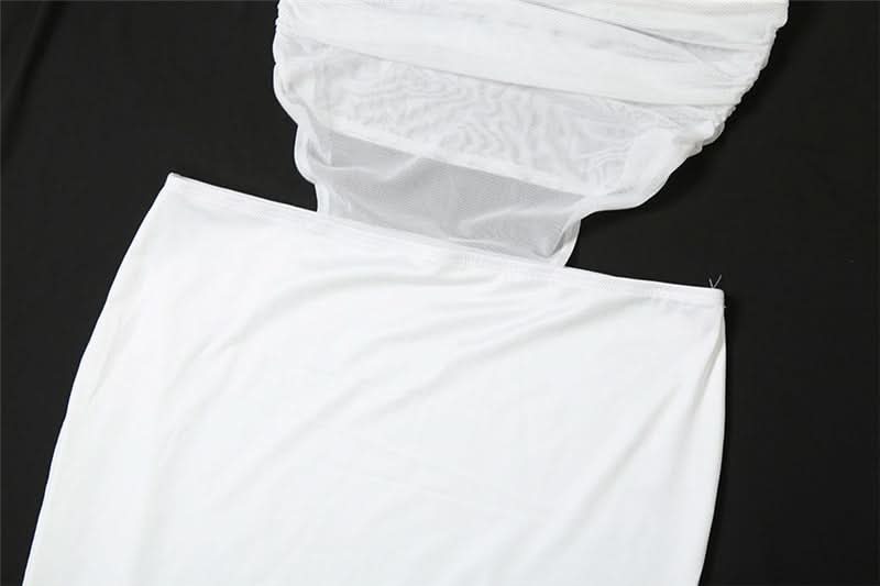 Elegant White One-Shoulder Cutout Maxi Dress - Chic for Fall Galas & Winter Getaways