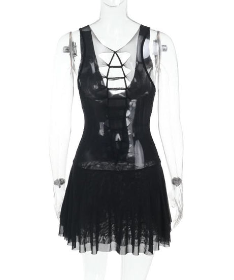 Black Siren Strappy V-Neck Ruched Mini Dress - Your Fall & Halloween Party Must-Have