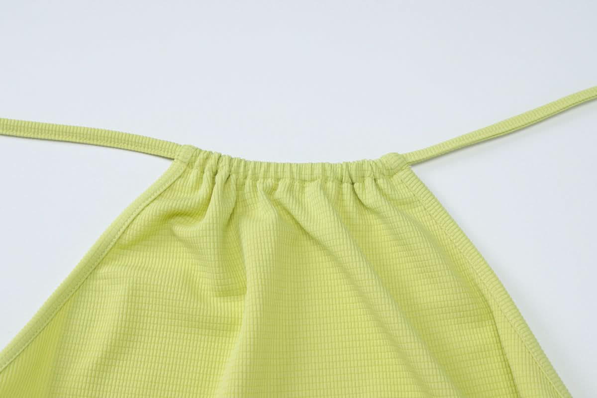Electric Lime Halter Bodycon Mini Dress - Your Showstopping Look for Fall Parties & Nights Out