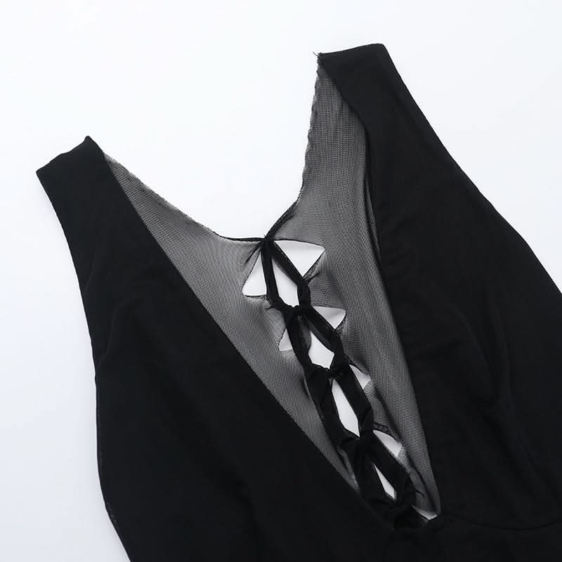 Black Siren Strappy V-Neck Ruched Mini Dress - Your Fall & Halloween Party Must-Have