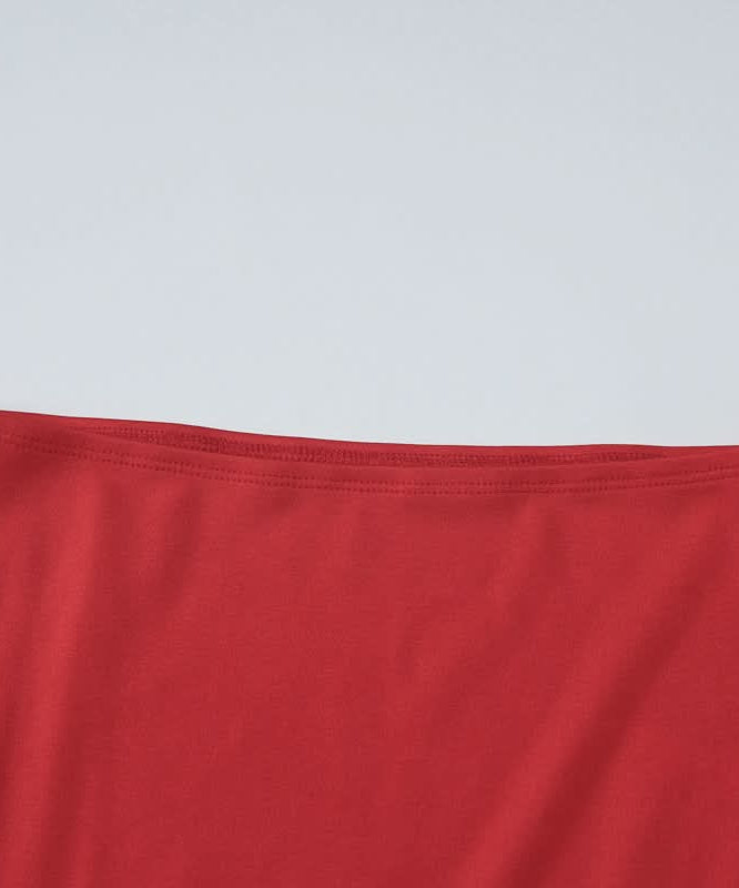 Crimson Chic: Ruched Backless Cami & Asymmetrical Midi Skirt Set – Holiday & Date Night Ready