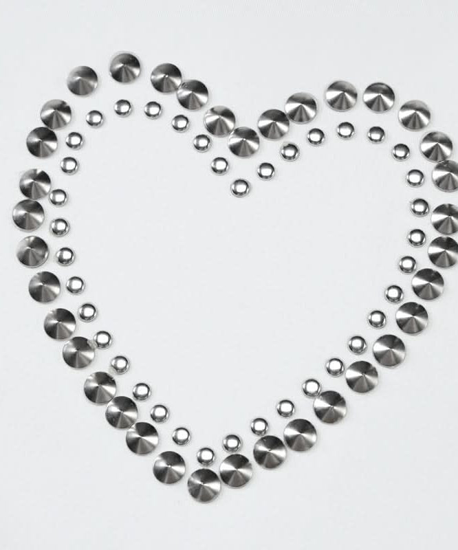 Dazzling Heart Stud One-Shoulder Top – Your Chic Fall Statement Piece