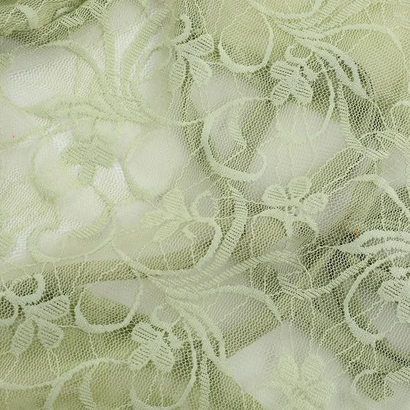 Chic Pistachio Green Lace Halter Top | Sheer Ruched Bustier for Fall Nights