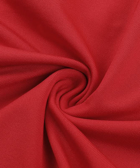 Siren Red Cowl Neck Beaded Backless Top - Ultimate Holiday Party Glam