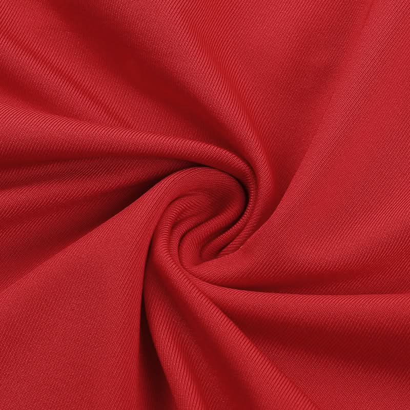 Siren Red Cowl Neck Beaded Backless Top - Ultimate Holiday Party Glam