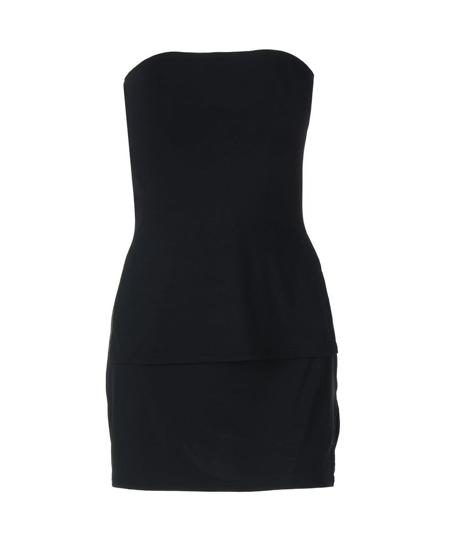 Sleek Black Strapless Bodycon Mini Dress | Your Go-To for Fall Nights & Holiday Glam