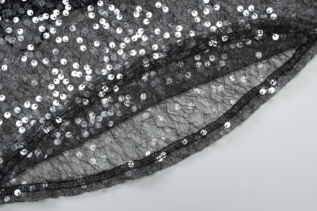 Glamorous Sequin & Sheer Babydoll Cami Top - Your Sparkle for Fall Parties & Holiday Nights