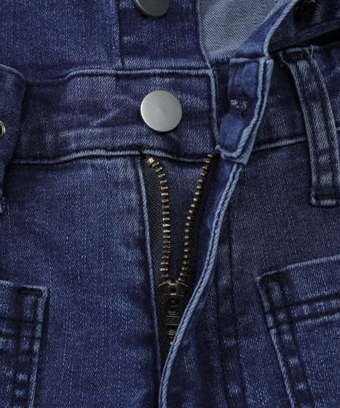 Retro Chic Halter Bell Bottom Jumpsuit: Belted Denim-Look for Fall Style