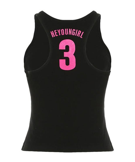 Sassy 'HEYOUNGIRL 3' Racerback Tank Top for Women - Your Bold Fall Athleisure & Layering Essential