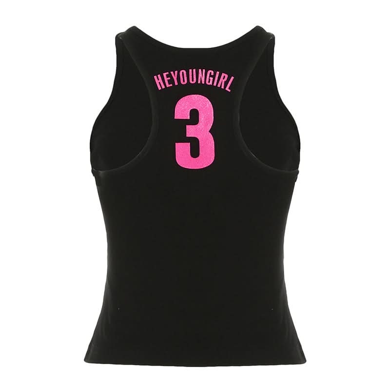 Sassy 'HEYOUNGIRL 3' Racerback Tank Top for Women - Your Bold Fall Athleisure & Layering Essential