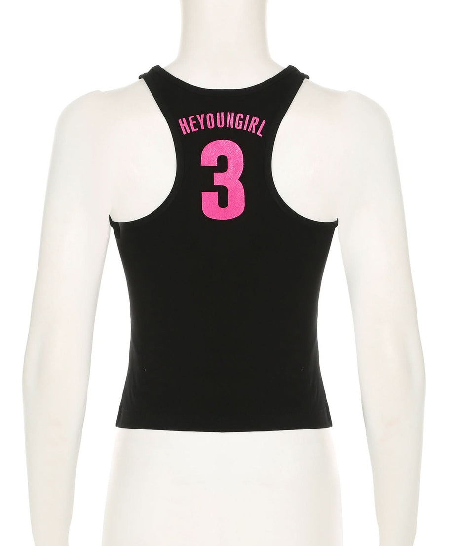 Sassy 'HEYOUNGIRL 3' Racerback Tank Top for Women - Your Bold Fall Athleisure & Layering Essential