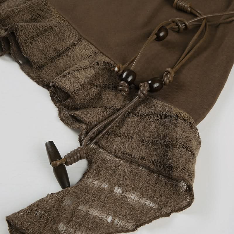 Autumn Pixie Dust Asymmetrical Ruffle Mini Skirt - Boho Chic & Fairycore Fall Fashion