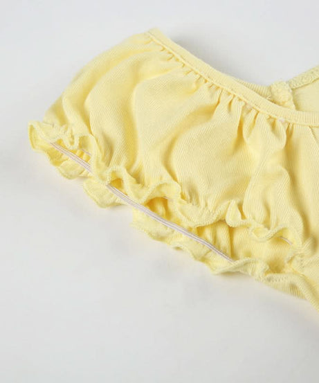 Butter Yellow Ruffle Crop Top | Sweetheart V-Neck Soft Knit for Effortless Fall Style