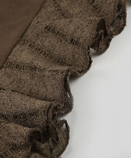 Autumn Pixie Dust Asymmetrical Ruffle Mini Skirt - Boho Chic & Fairycore Fall Fashion