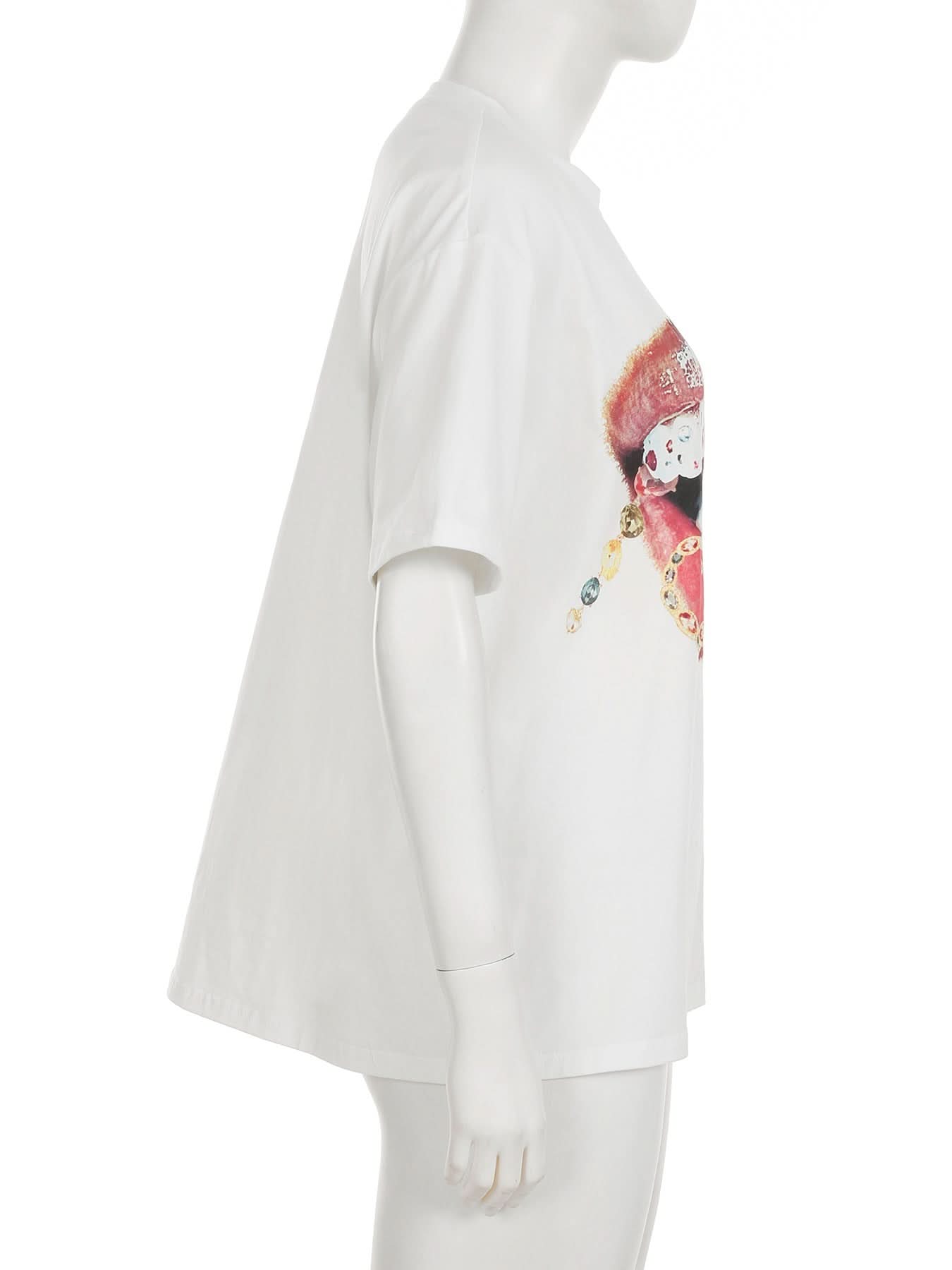 Glam Grills & Dripping Jewels Graphic Tee - Edgy Fall Statement Top for Women