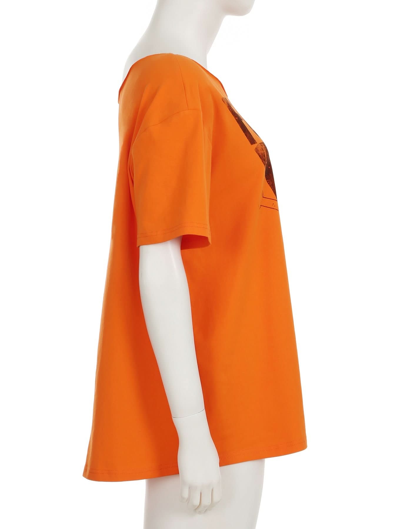 FUN OFF Rockmore Oversized Off-Shoulder Graphic Tee for Women | Edgy Fall Streetwear Top | Halloween Vibe