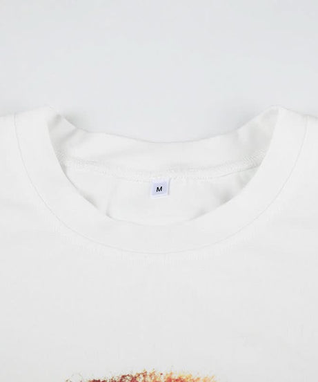 Glam Grills & Dripping Jewels Graphic Tee - Edgy Fall Statement Top for Women