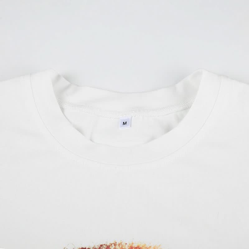 Glam Grills & Dripping Jewels Graphic Tee - Edgy Fall Statement Top for Women