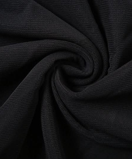 Gothic Siren Strapless Mesh Bodysuit Dress - Dramatic Asymmetrical Drape for Halloween & Fall Parties