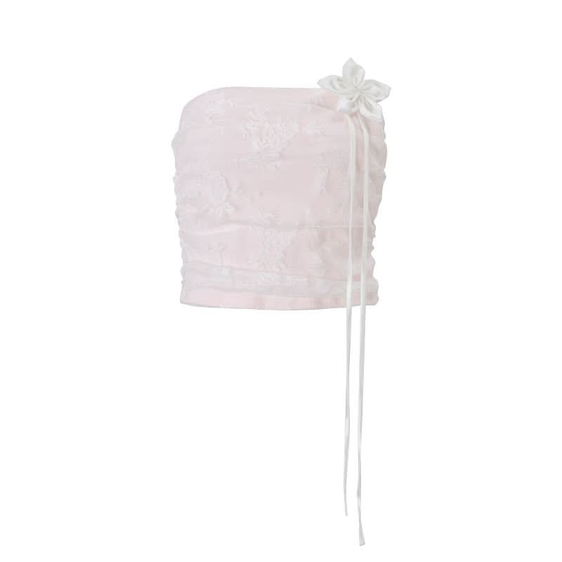 Romantic Floral Lace Tube Top - Chic Coquette Style for Fall Parties & Date Nights