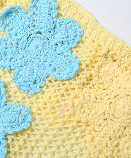 Dreamy Floral Crochet One-Shoulder Mini Dress - Your Chic Escape for Sunny Destinations