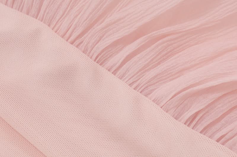 Blush Pink Backless Ruched Mini Dress - Strapless Holiday Party & Night Out Glam