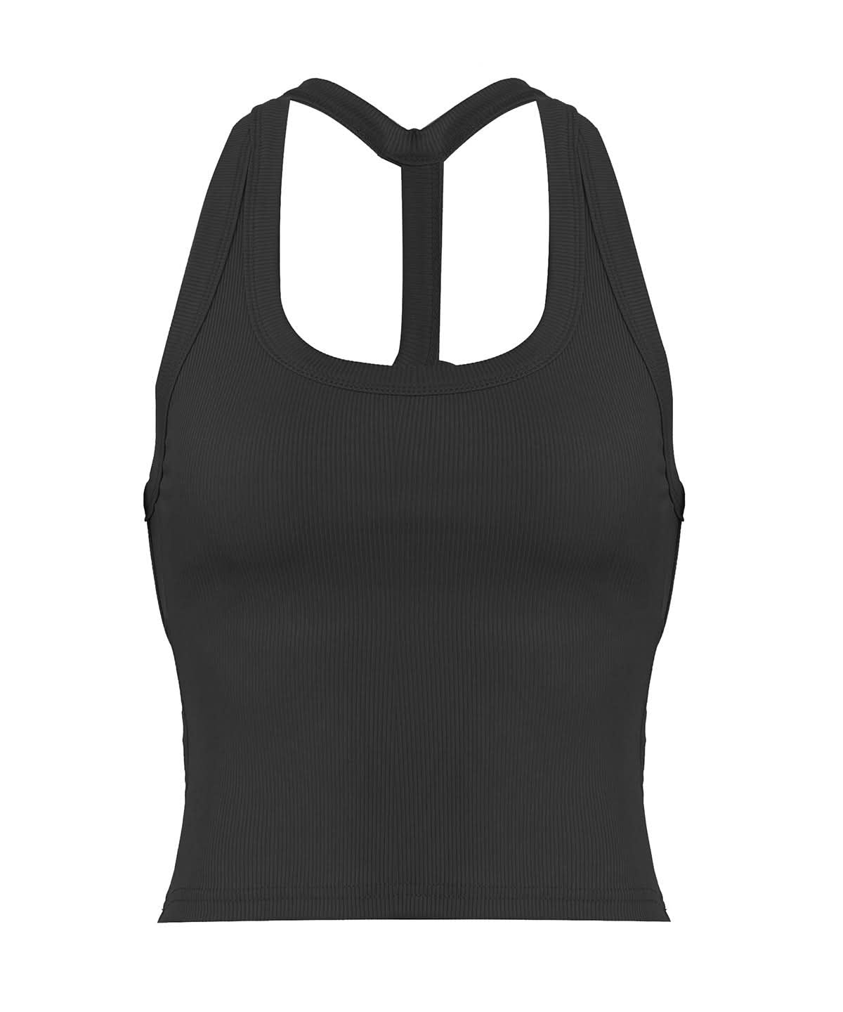 Elevated Everyday: Women's Black Ribbed Racerback Tank Top – Your Fall Layering Essential