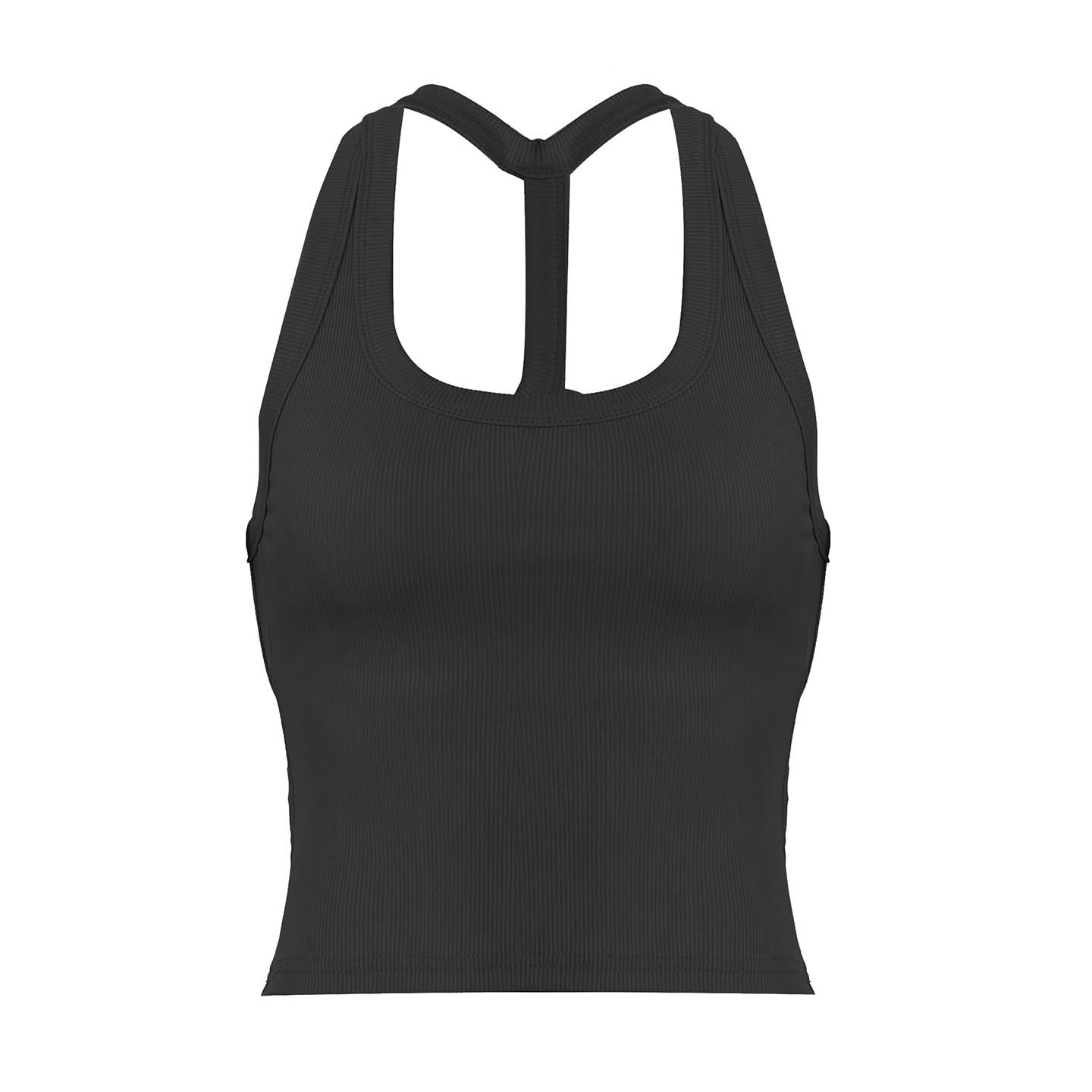 Elevated Everyday: Women's Black Ribbed Racerback Tank Top – Your Fall Layering Essential