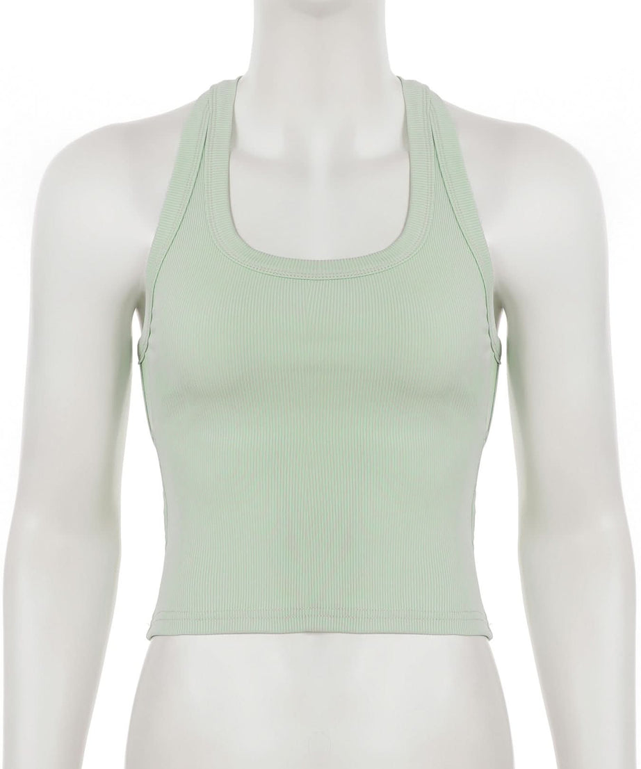 Elevated Everyday: Women's Black Ribbed Racerback Tank Top – Your Fall Layering Essential