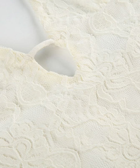 Ivory Lace Tiered Ruffle Halter Mini Dress - Your Ultimate Fall Getaway & Resort Essential