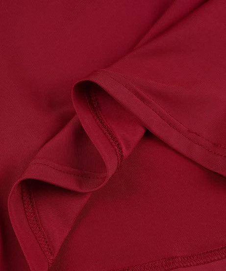 Autumn Blossom Square Neck Tie-Front Cap Sleeve Top - Deep Berry