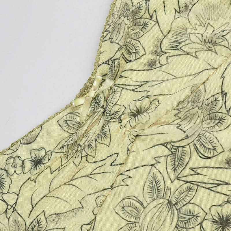 Effortless Fall Blooms Square Neck Cap Sleeve Top