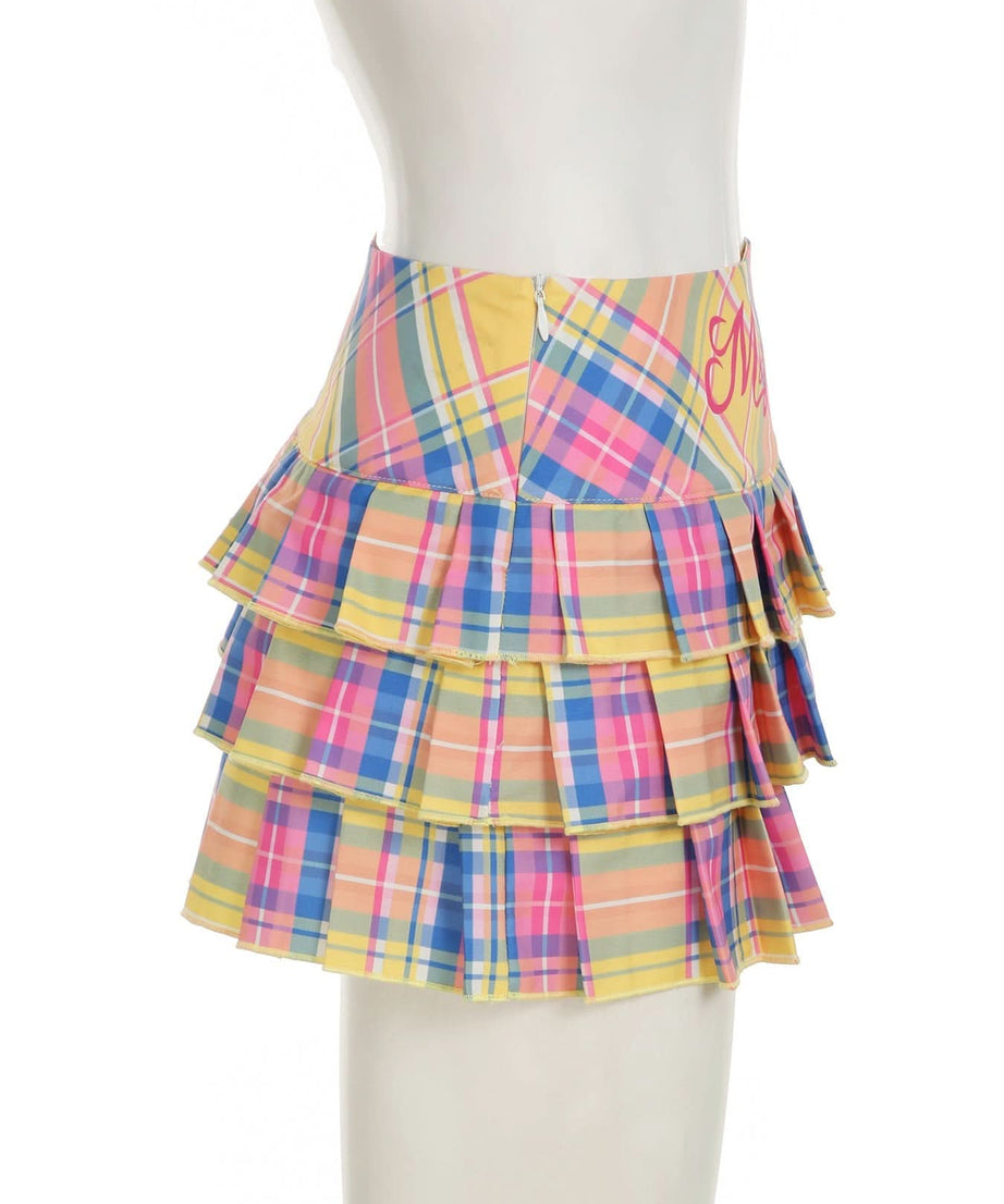 Vibrant Fall Plaid Pleated Mini Skirt for Women | Chic Tiered Style & MsYouCan Flair