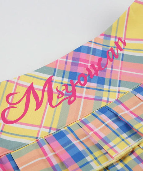 Vibrant Fall Plaid Pleated Mini Skirt for Women | Chic Tiered Style & MsYouCan Flair