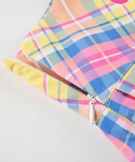 Vibrant Fall Plaid Pleated Mini Skirt for Women | Chic Tiered Style & MsYouCan Flair