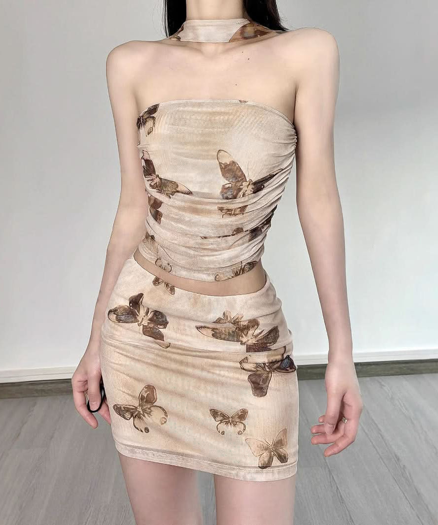 Enchanted Butterfly Mesh Mini Skirt - Y2K Chic for Fall Flair & Night Out Glam