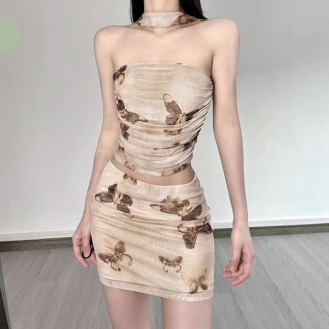 Enchanted Butterfly Mesh Mini Skirt - Y2K Chic for Fall Flair & Night Out Glam