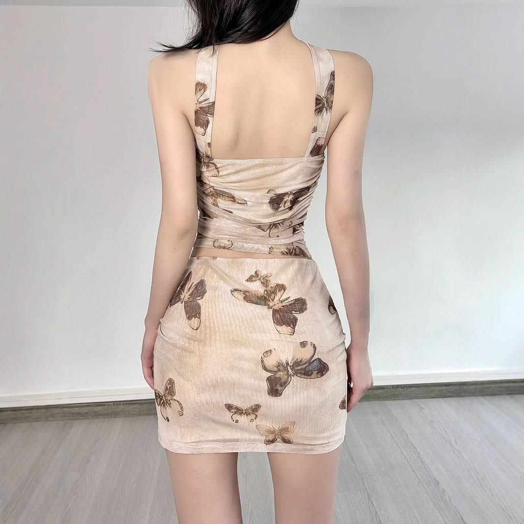 Enchanted Butterfly Mesh Mini Skirt - Y2K Chic for Fall Flair & Night Out Glam