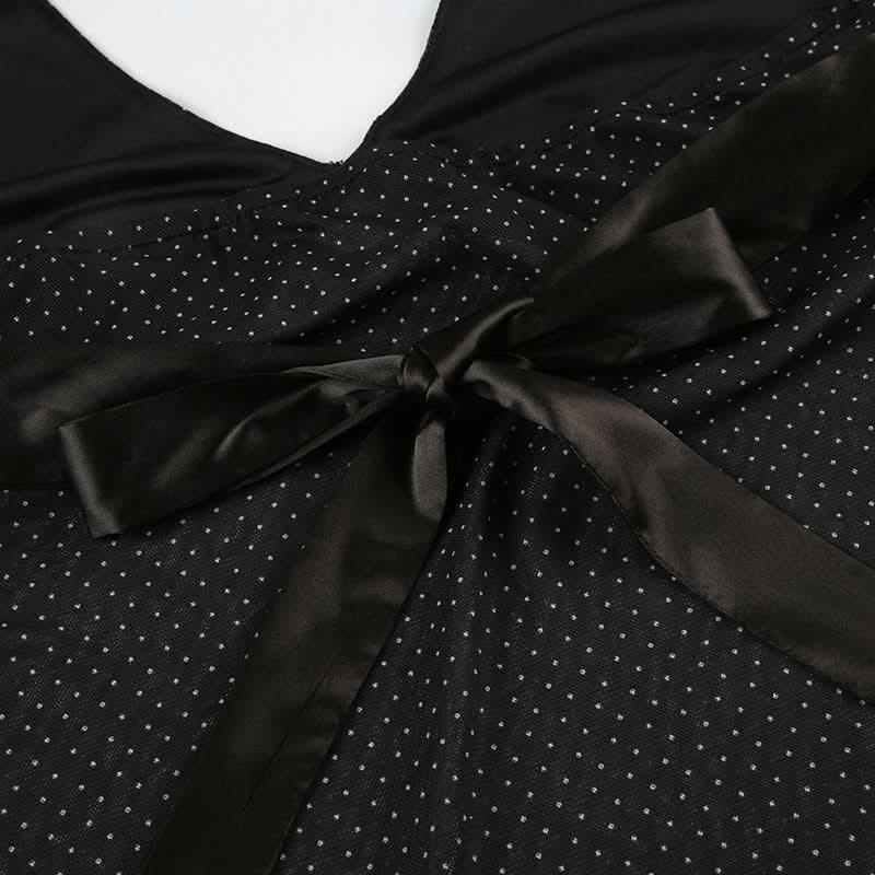 Y2K Chic Polka Dot Halter Top - Perfect for Fall Nights & Holiday Sparkle